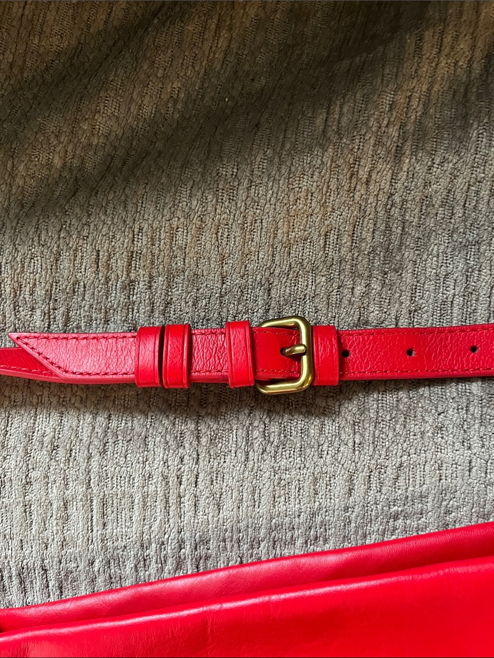 Red Leather Crossbody Bag - Women - Picture 9 of 9